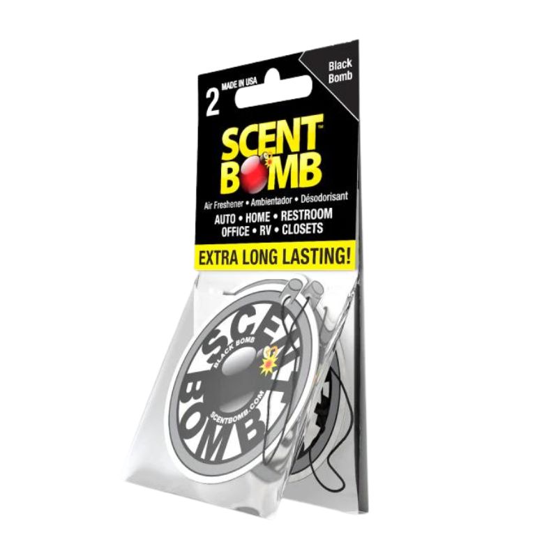 Car air freshener 2-pack with black hanging circle design