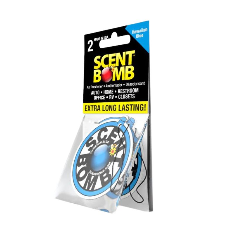 Hawaiian Blue hanging circle car air freshener, 2-pack